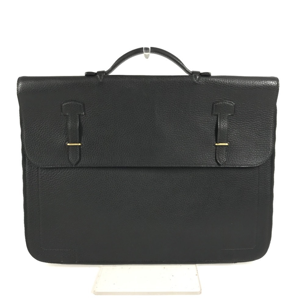 エルメス HERMES セルヴィエット ヴィンテージ カバン トートバッグ 書類バッグ ハンドバッグ ビジネスバッグ レザー ブラック