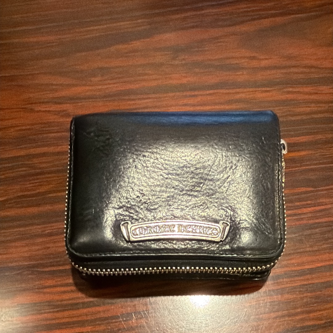 Chrome Hearts Square Zipville Wallet / Leather "Black"