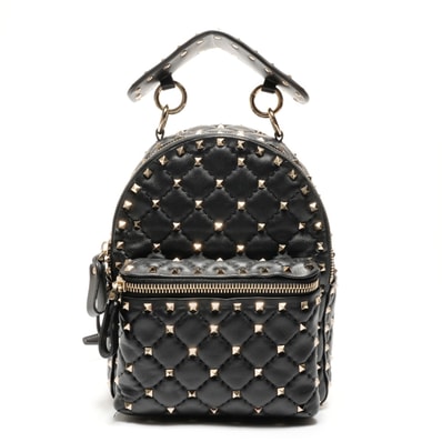 ヴァレンティノ VALENTINO スタッズ レザー リュック・デイパック【中古】