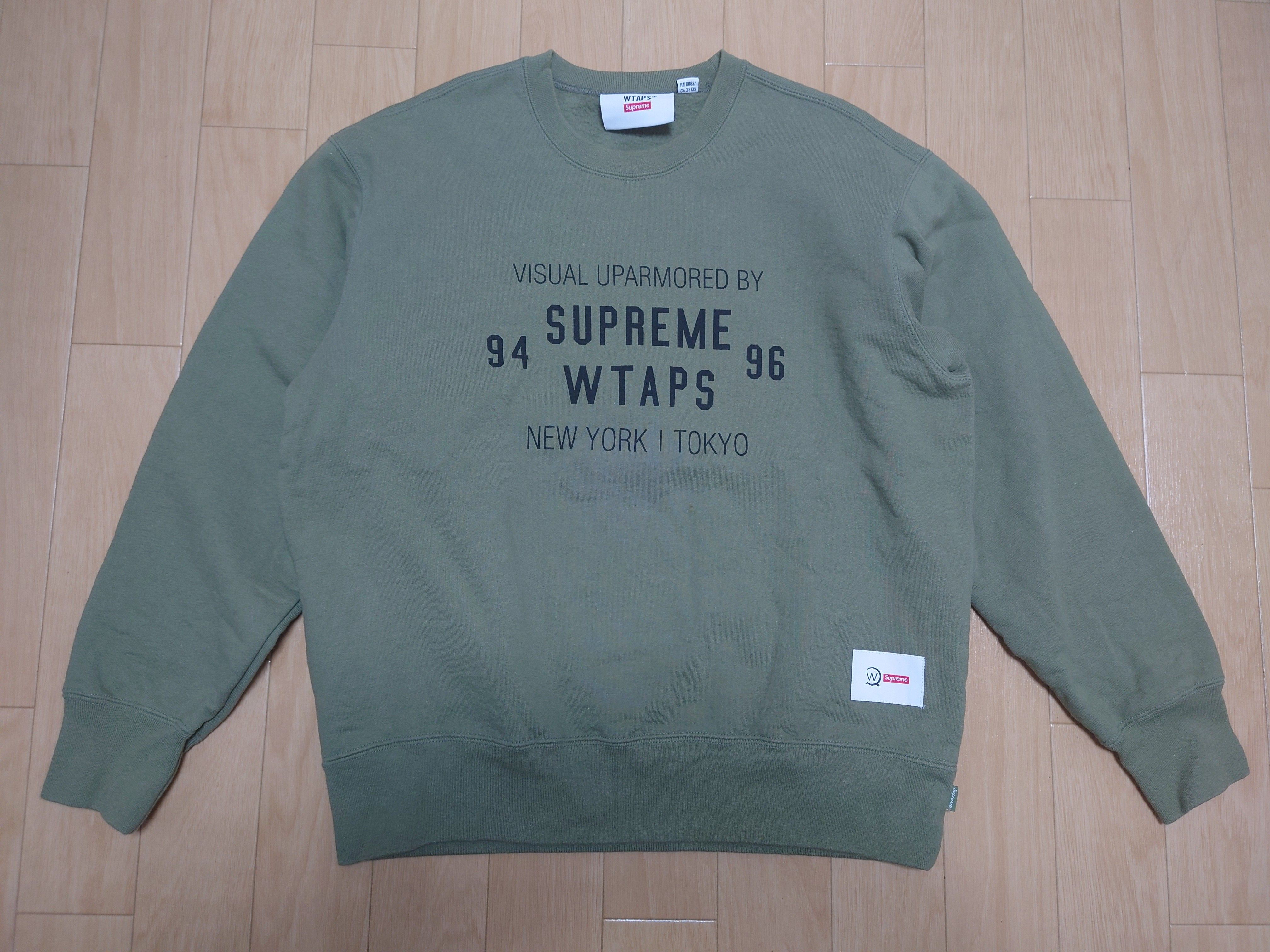 Supreme / WTAPS Crewneck "Light Olive"