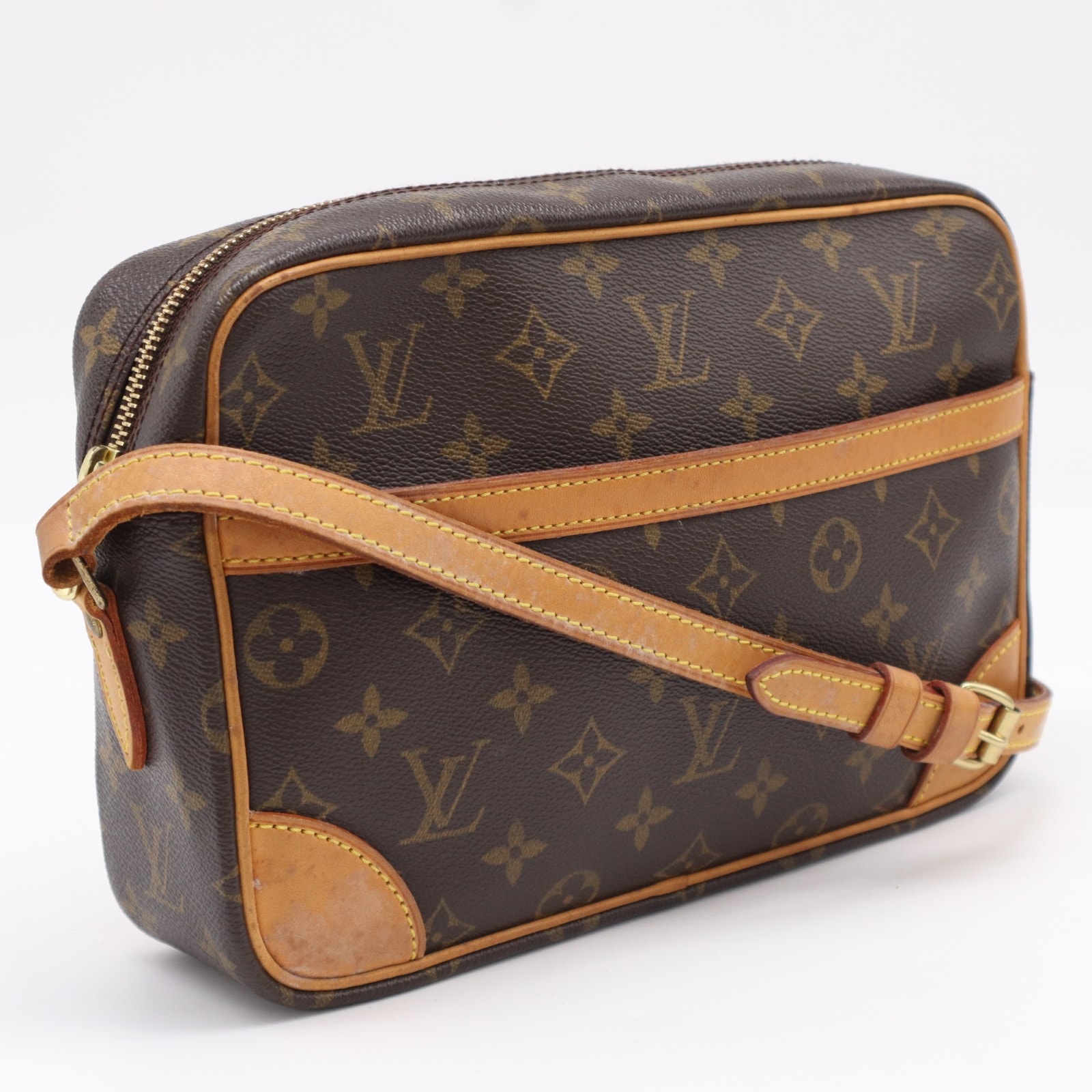LOUIS VUITTON ルイ・ヴィトン モノグラム トロカデロPM M51274 ショルダーバッグ ブラウン ベージュ コーティングキャンバス レザー レディース