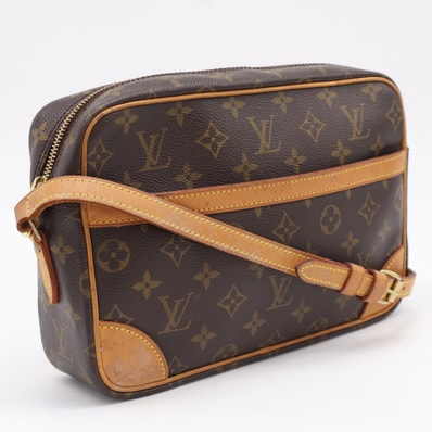 LOUIS VUITTON ルイ・ヴィトン モノグラム トロカデロPM M51274 ショルダーバッグ ブラウン ベージュ コーティングキャンバス レザー レディース
