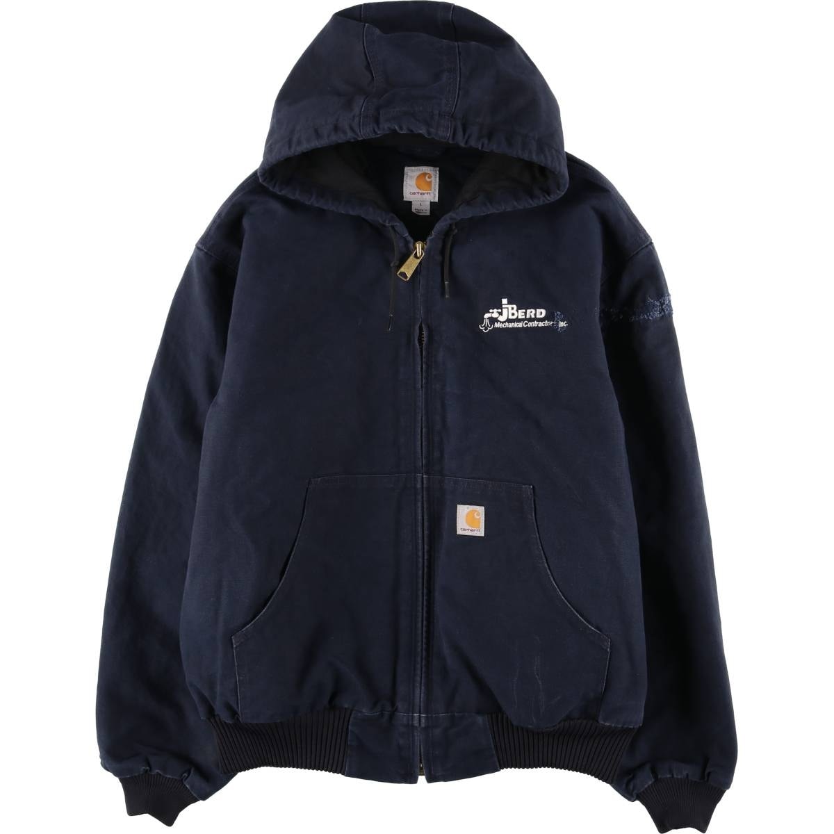 古着 カーハート Carhartt 中綿入り アクティブジャケット ダックフルジップパーカー メンズL相当/eaa608858