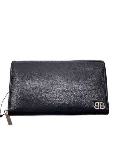 BALENCIAGA Monaco Continental Wallet Arena Lambskin "Black"
