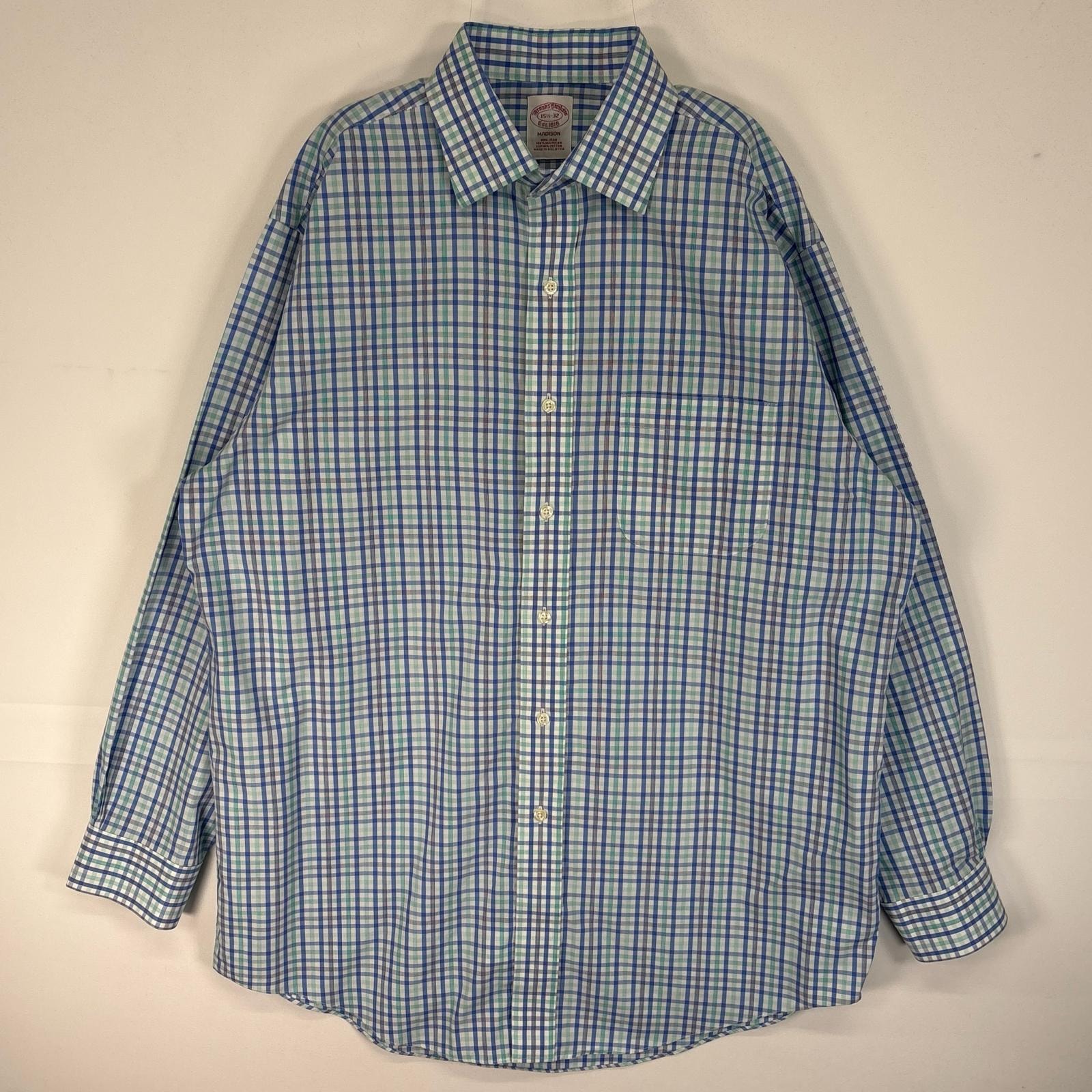 古着 ブルックスブラザーズ Brooks Brothers 長袖シャツ チェック 胸ポケ MADISON M  ブルー系 マルチカラー メンズ