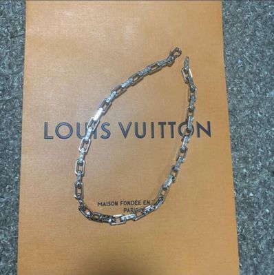 Louis Vuitton Monogram Chain Necklace "Silver"