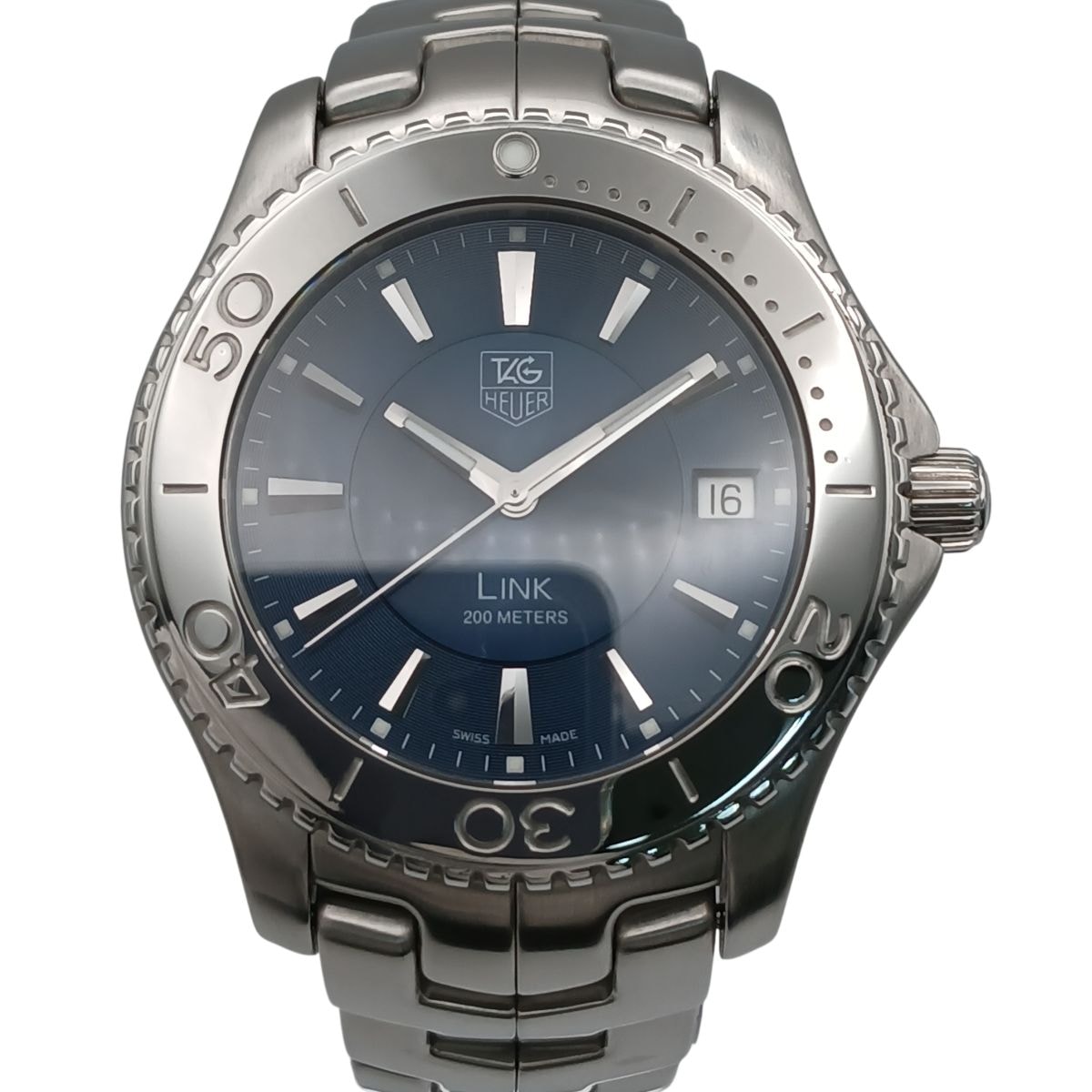 TAG HEUER タグホイヤー リンク デイト 200m 39mm クォーツ 腕時計 WJ1112.BA0570 ステンレススチール ネイビー メンズ【中古】