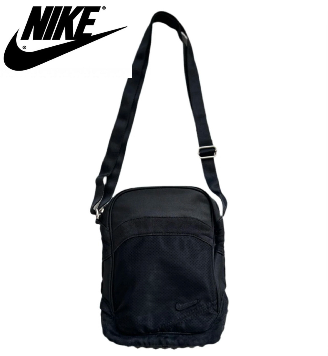 00s☘️Y2K NIKE VINTAGE WAFFLE BAG 黒 ナイキ ヴィンテージ ワッフル バッグ レーサー  トレーナー