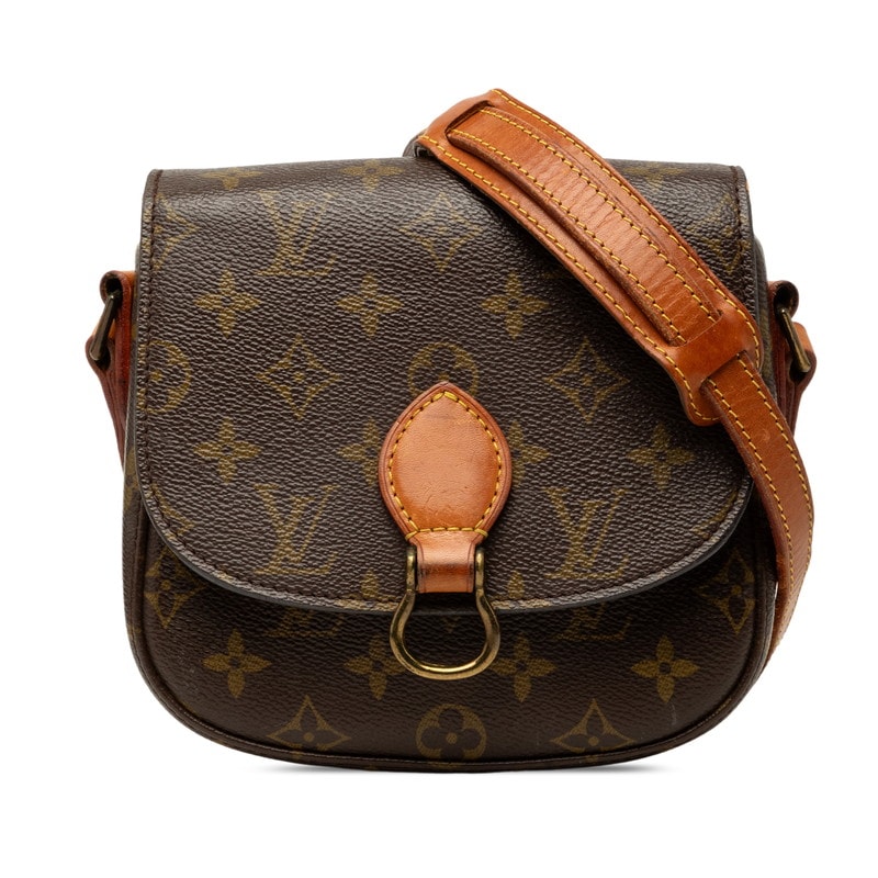 ルイ ヴィトン モノグラム サンクルーPM 斜め掛け ショルダーバッグ M51244 ブラウン PVC レザー レディース LOUIS VUITTON 【中古】