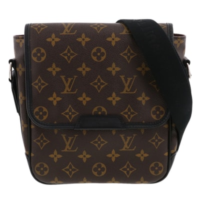 LOUIS VUITTON ルイ・ヴィトン バスPM ショルダーバッグ M56717 モノグラム ブラウン ブラック メンズ【中古】