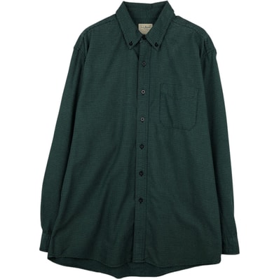 古着 90~00年代 エルエルビーン L.L.Bean TRADITIONAL FIT 千鳥格子柄 長袖 ボタンダウン ライトネルシャツ メンズL相当 ヴィンテージ/eaa647284