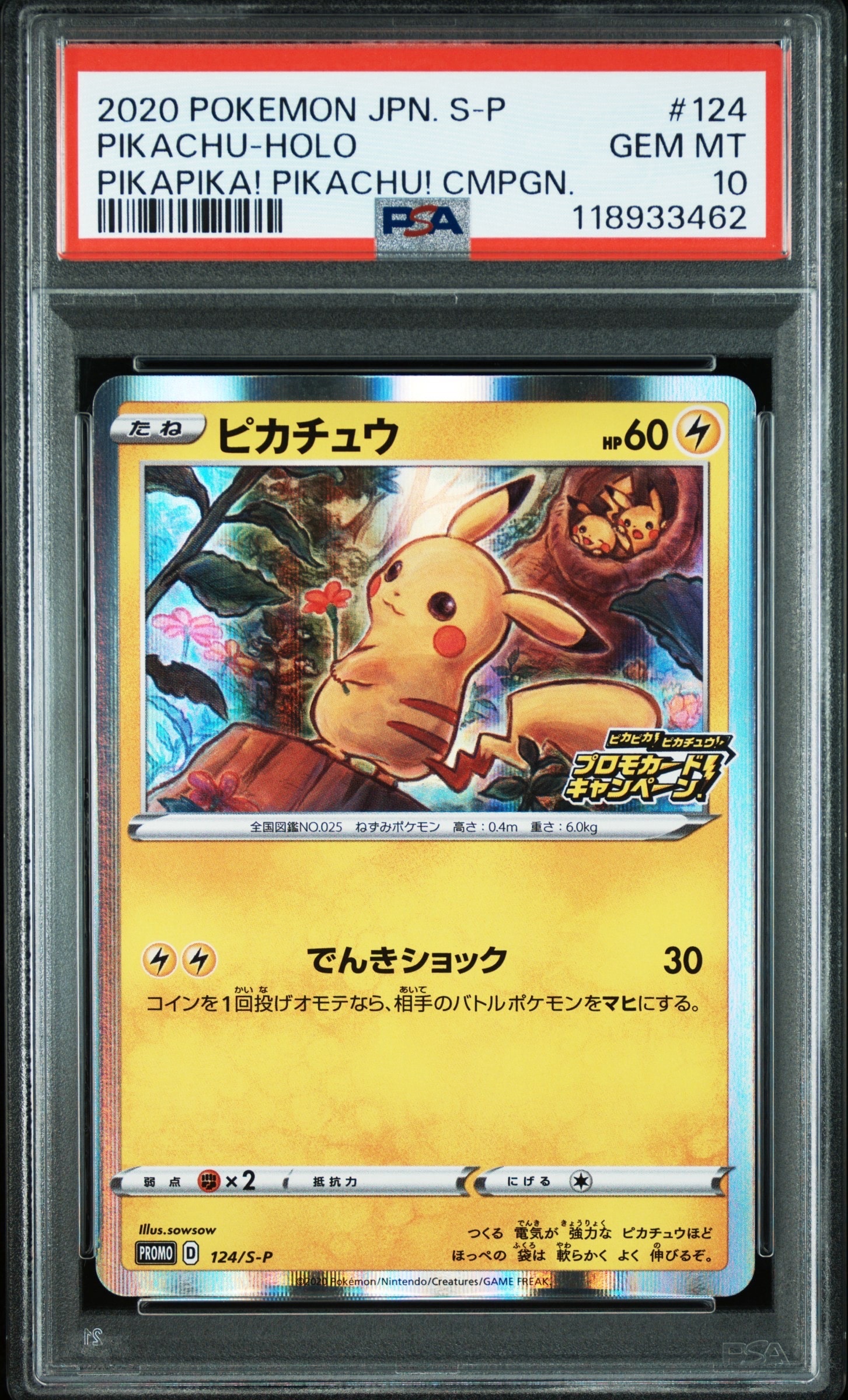 ピカチュウ: プロモ P [S-P 124](ピカピカ!ピカチュウ!プロモカードキャンペーン)
