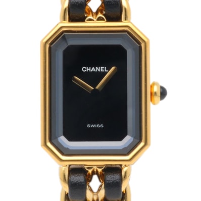シャネル プルミエール M 腕時計 時計 GP H0001 クオーツ 磨き直し済 レディース 1年保証 CHANEL 中古