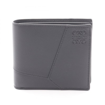ロエベ LOEWE パズル バイフォールド コインウォレット 二つ折り財布 財布 レザー レディース ブラック系 C510501X141100 【新品】