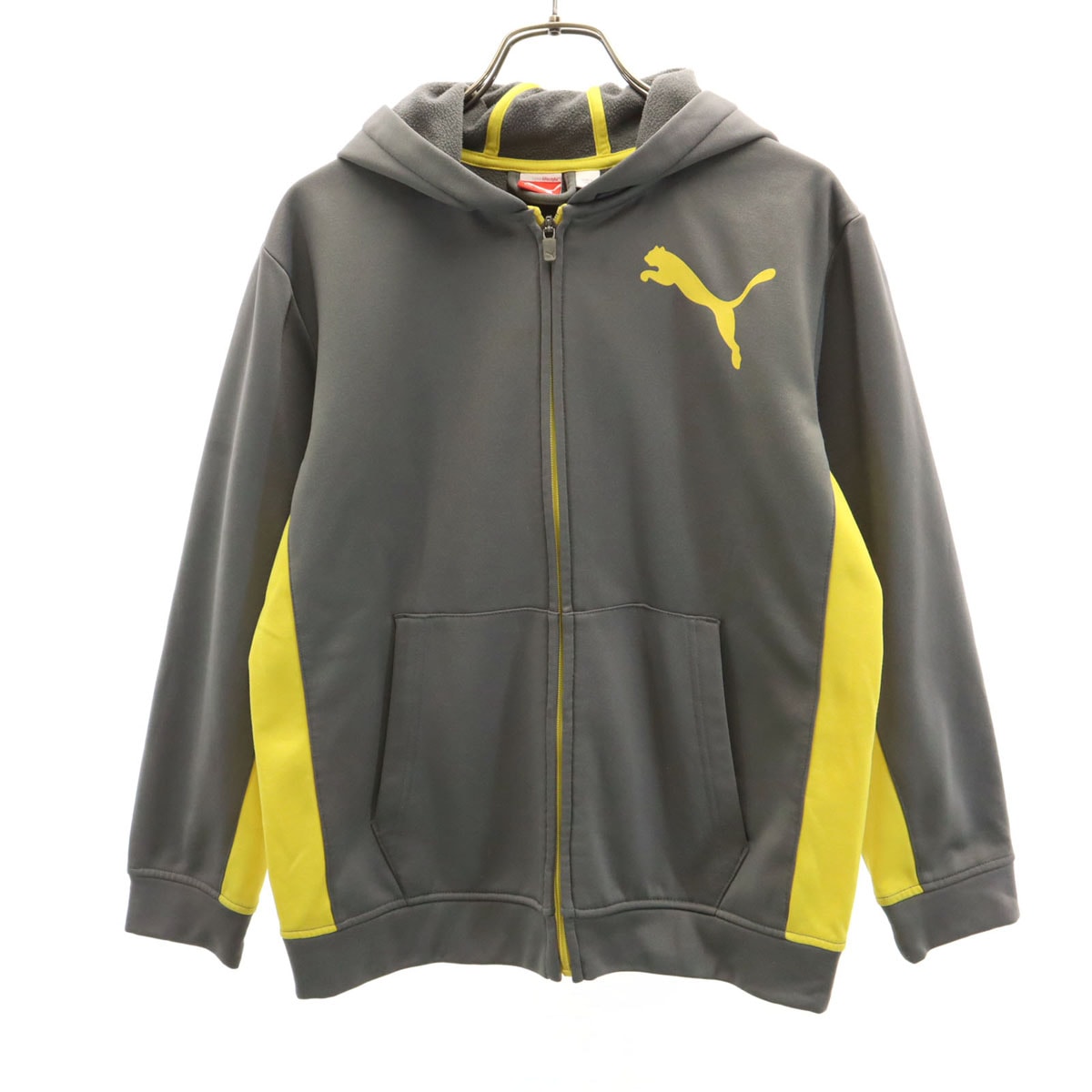 PUMA プーマ 長袖 ジャージ ジップパーカー M グレー 裏フリース