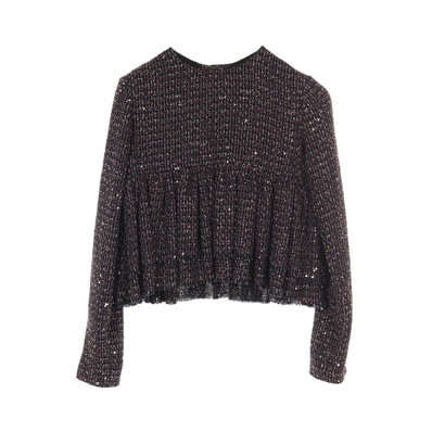 シャネル CHANEL グリポアボタン ブラウス 衣料品 トップス ナイロン / ポリエステル レディース ブラック系 / マルチカラー P43989V28580 【中古】