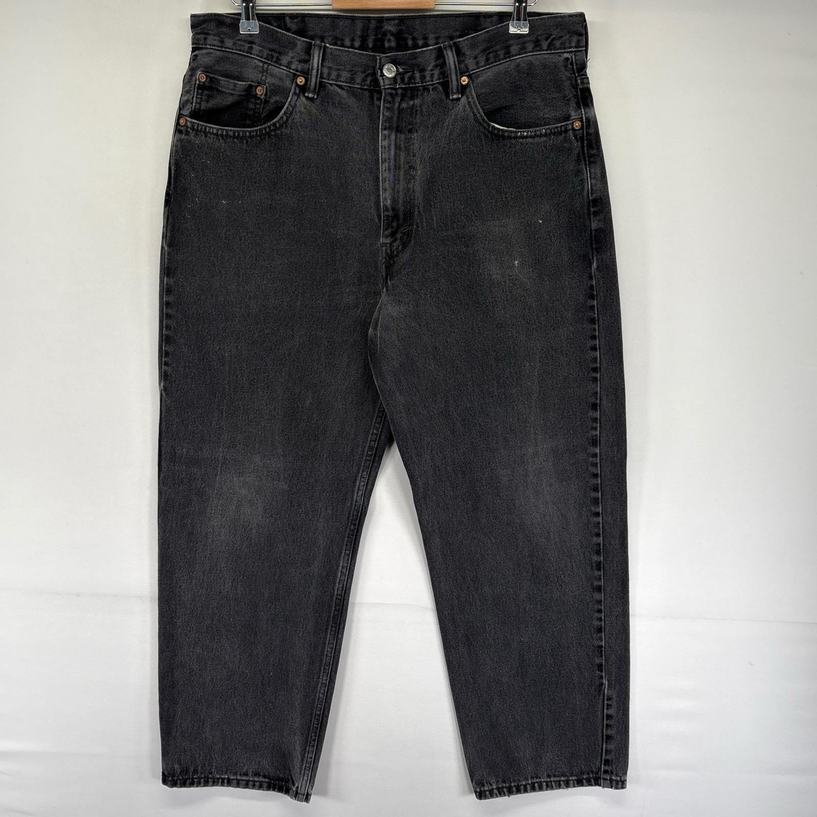 古着 リーバイス Levi's デニム パンツ 550 テーパード ジップ ブラックデニム 5ポケット ジーパン W38 L30  ブラック系 メンズ