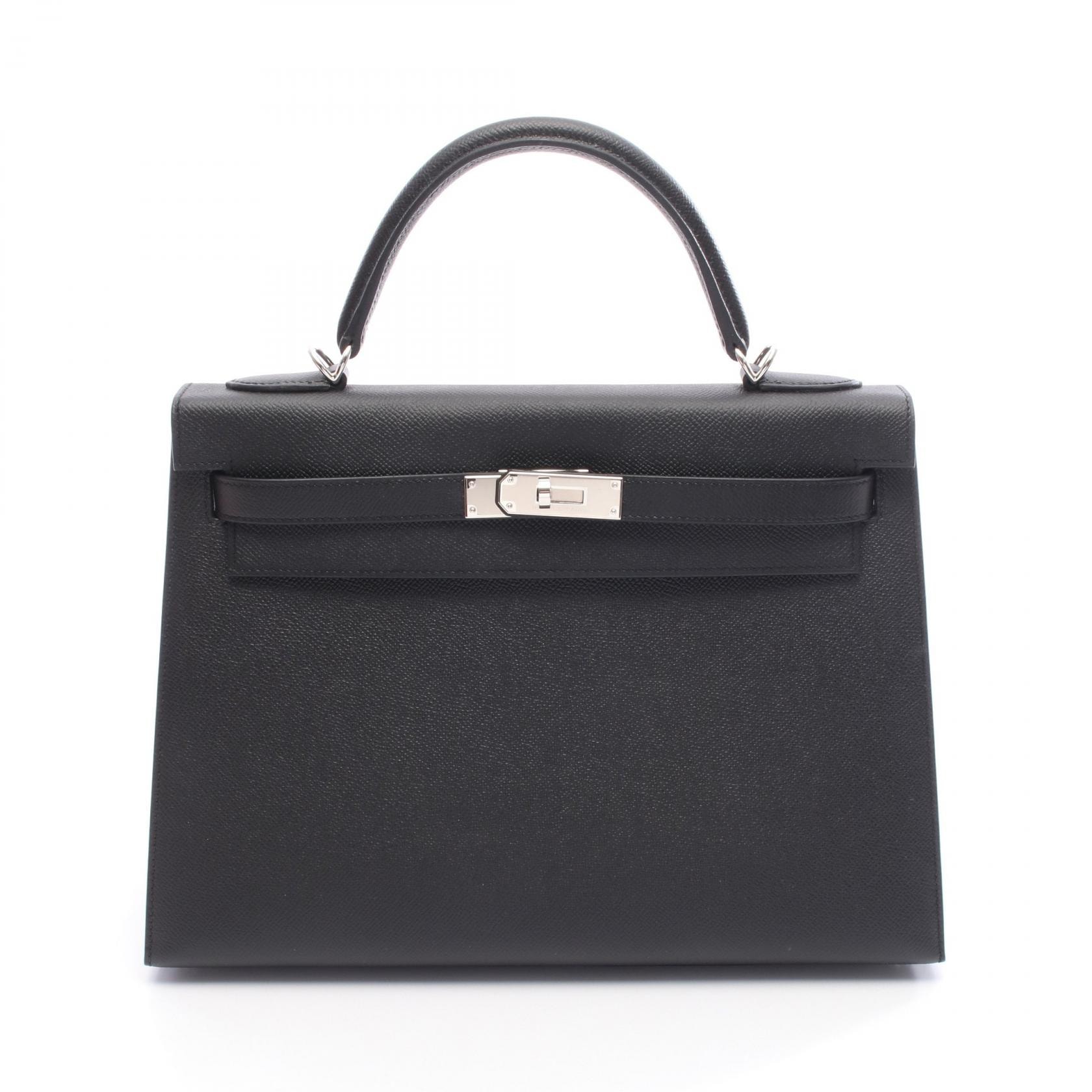 エルメス HERMES ケリー32 ハンドバッグ バッグ ヴォーエプソン ヴォーエプソン C刻印(2018年製造) レディース ブラック系 【中古】
