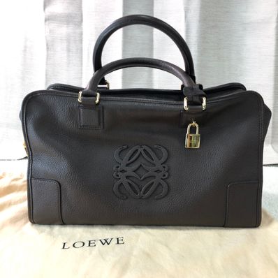 LOEWE Amasona Handle Bag "Dark Brown"