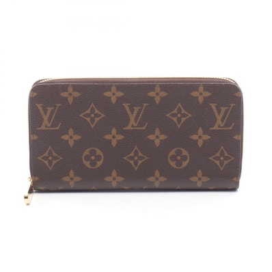 ルイ・ヴィトン LOUIS VUITTON ジッピーウォレット ラウンド長財布 財布 キャンバス PVC モノグラム フューシャ レディース ブラウン系 / ピンク系 M41895 【中古】