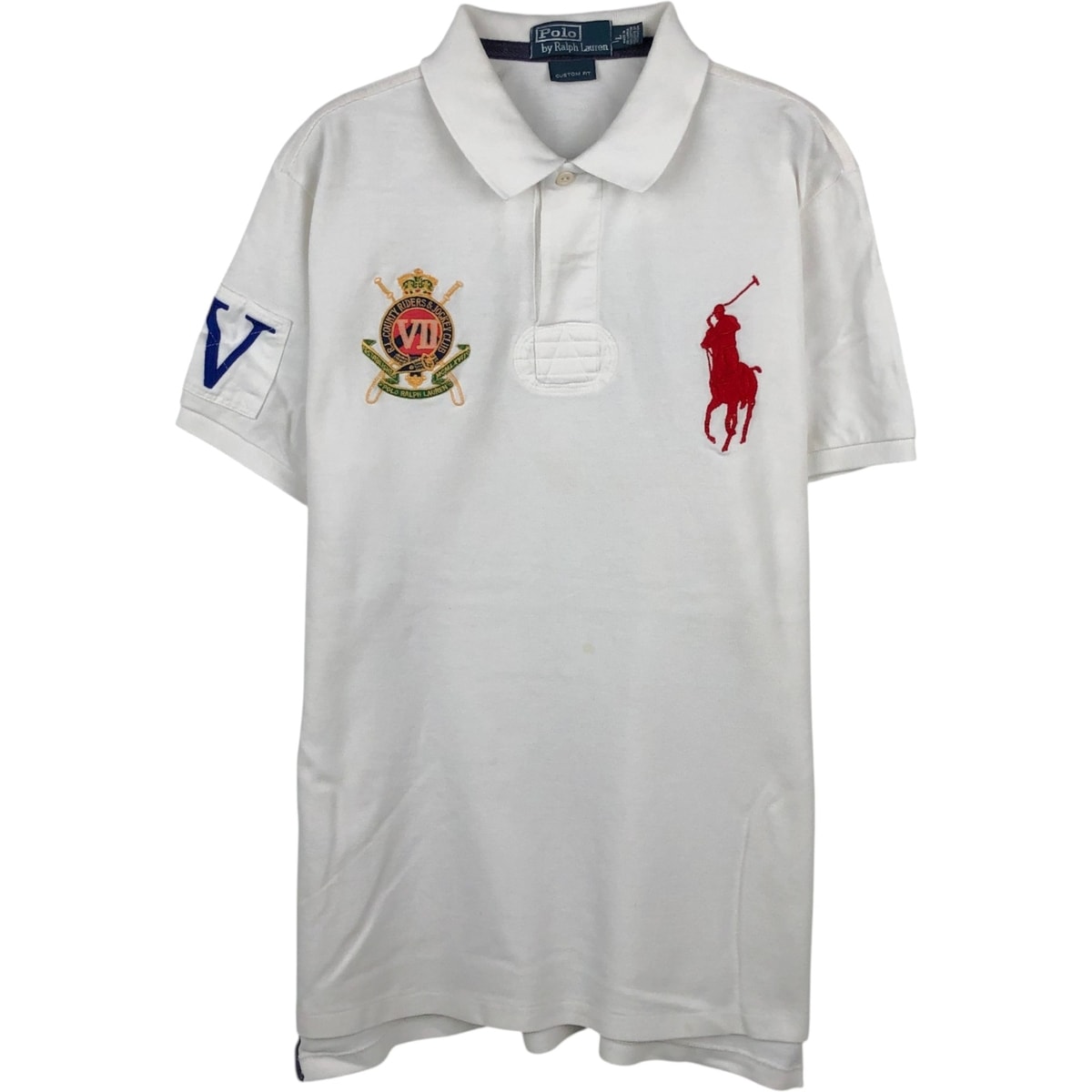 古着 ラルフローレン Ralph Lauren POLO by Ralph Lauren CUSTOM FIT ビッグポニー 半袖 ラガーシャツ メンズL相当/eaa648942