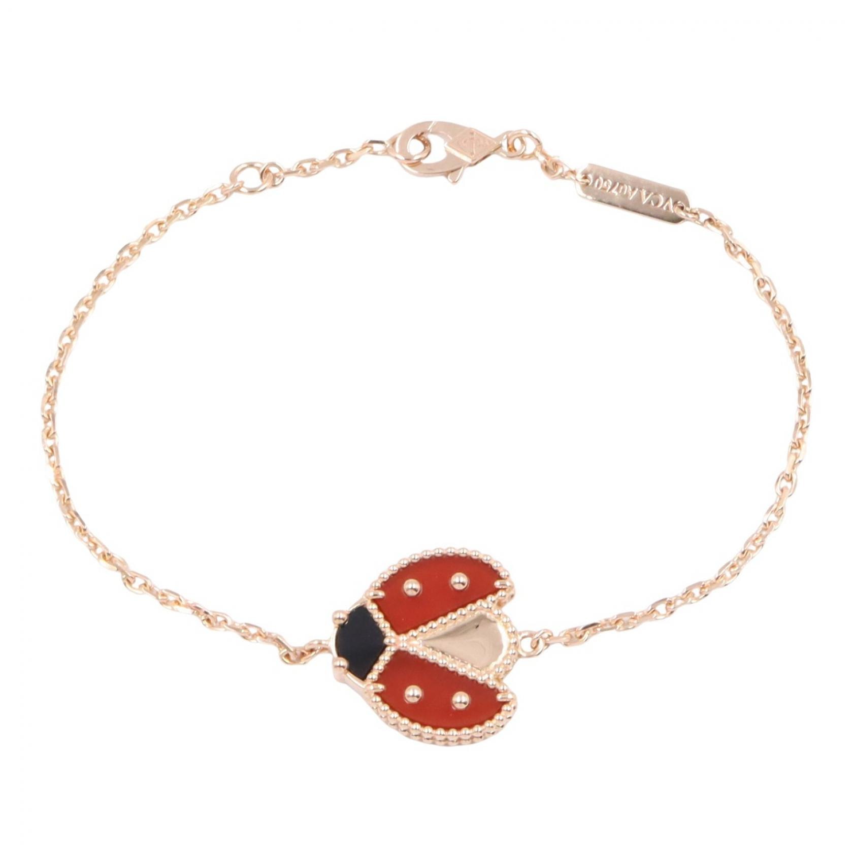 ヴァンクリーフ&アーペル Van Cleef & Arpels ラッキースプリング オープンウィングレディバグ ブレスレット ブレスレット アクセサリー K18PG(ピンクゴールド) オニキス / カーネリアン レディース ゴールド系