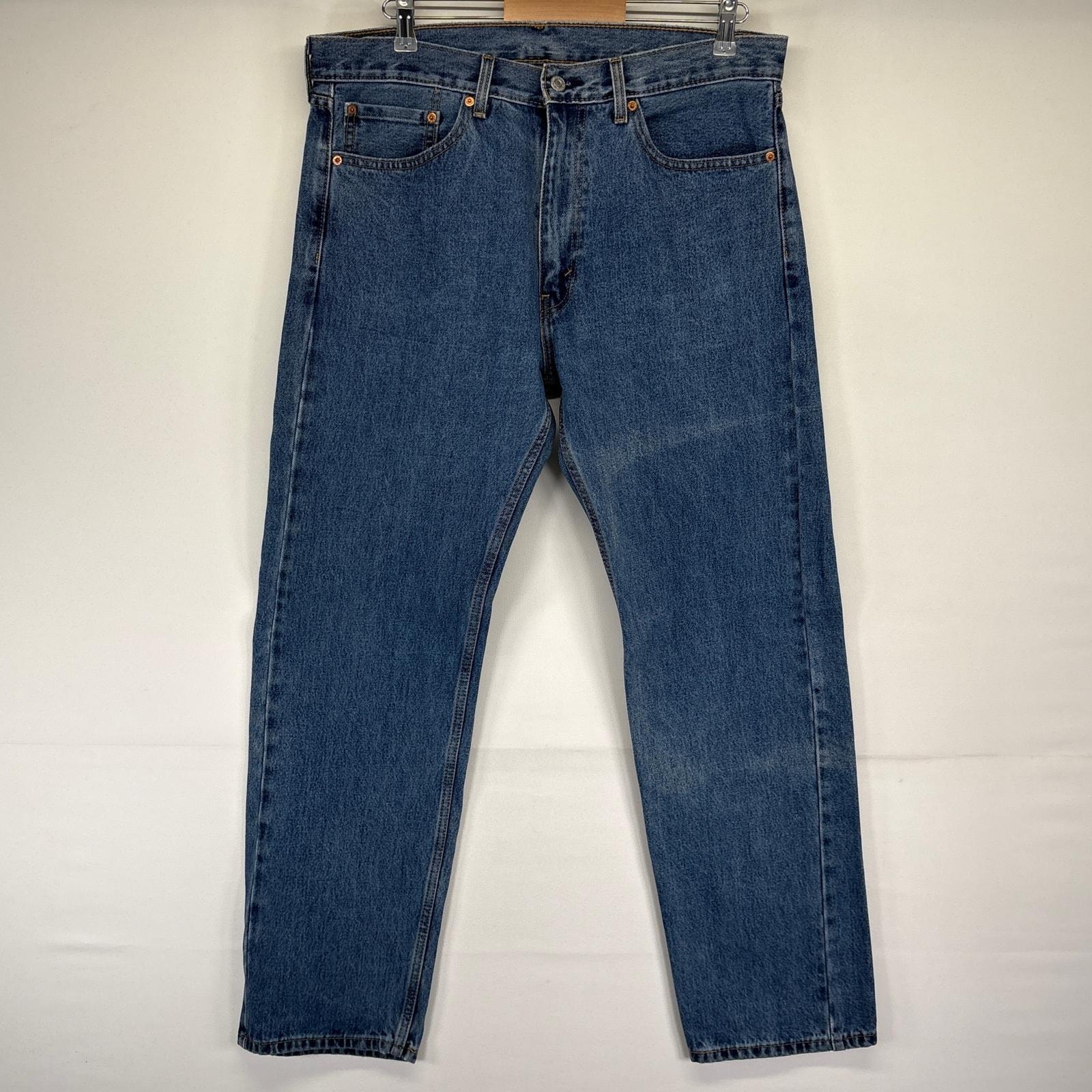 古着 リーバイス Levi's デニムパンツ 505 ストレート ジーンズ ジーパン 長ズボン ジップフライ w36 L32  ブルー メンズ