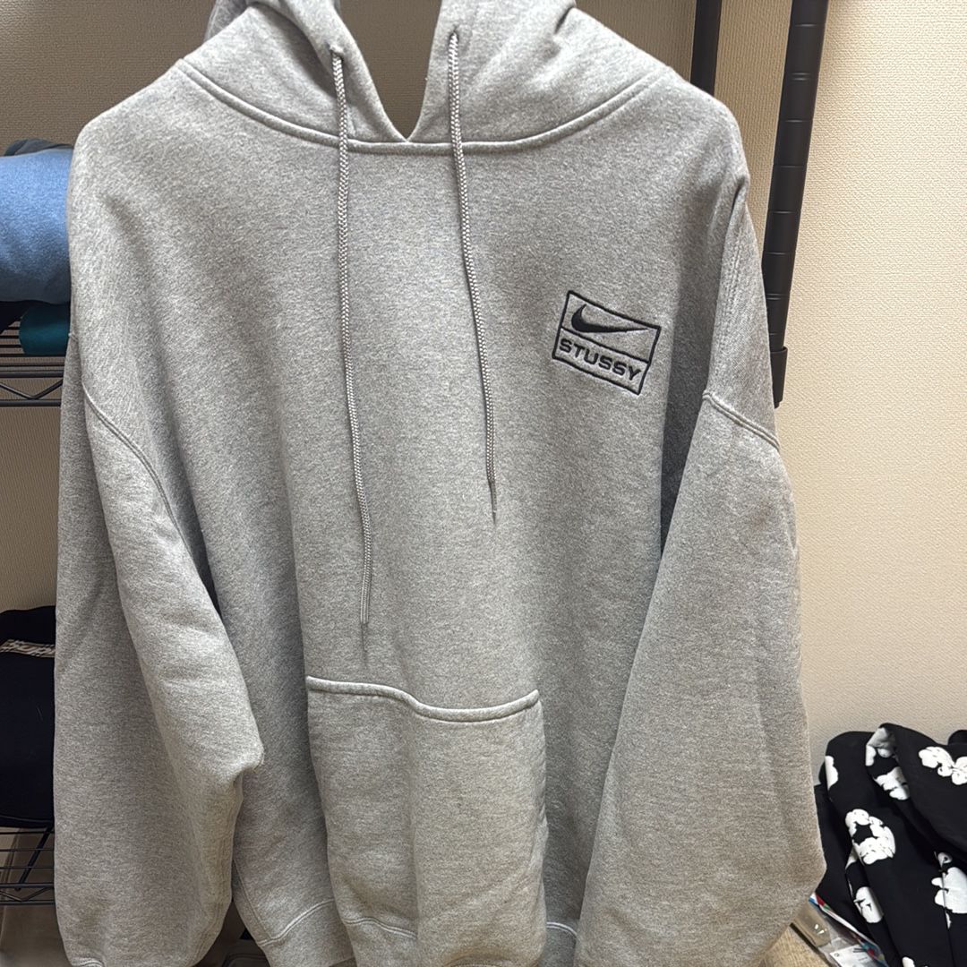 Stussy × Nike NRG Washed Hoodie (US Size) "Grey" DJ9488-063