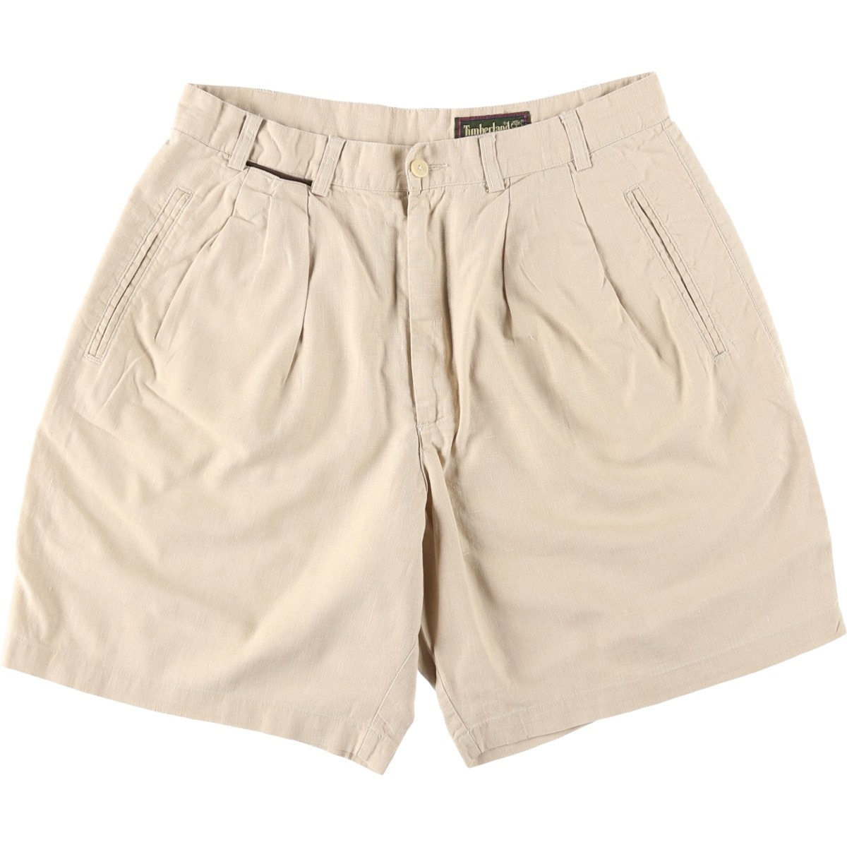 古着 90年代 ティンバーランド Timberland WEATHERGEAR ツータック コットン×リネンショーツ ショートパンツ メンズw33相当 ヴィンテージ/eaa644421