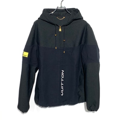 Louis Vuitton Beads Logo Embellished Zip Up Jacket "Black"