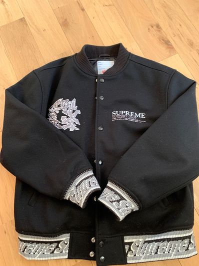 Supreme Support Unit Varsity Jacket "Black"