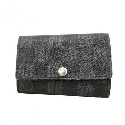 ★SALE【6eb1500】ルイヴィトン キーケース ダミエ・グラフィット ミュルティクレ6 N62662 ブラック グレー【中古】メンズ