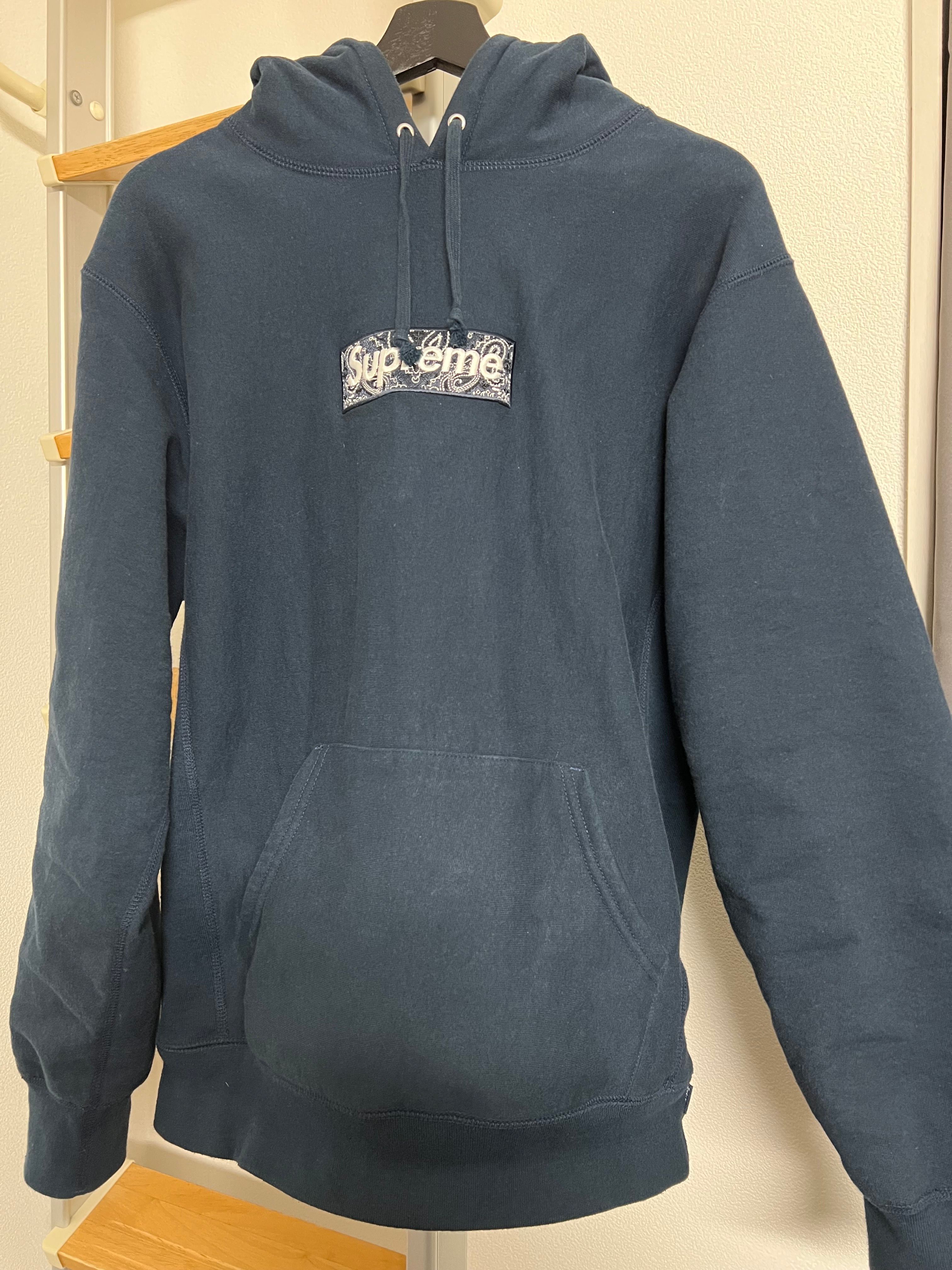 Supreme Bandana Box Logo Hooded Sweatshirt "Navy"