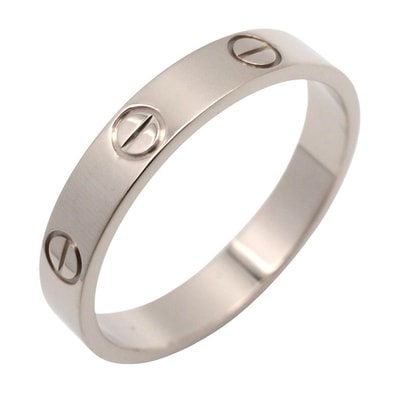 カルティエ CARTIER ミニラブリング リング・指輪 ジュエリー K18WG(ホワイトゴールド) メンズ レディース シルバー系 B4085100 【中古】