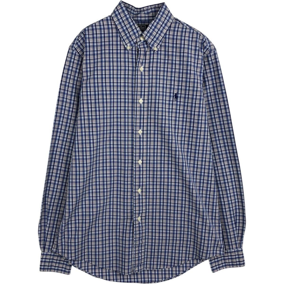 古着 ラルフローレン Ralph Lauren POLO by Ralph Lauren CUSTOM FIT 長袖 ボタンダウンチェックシャツ レディースS相当/eaa631832