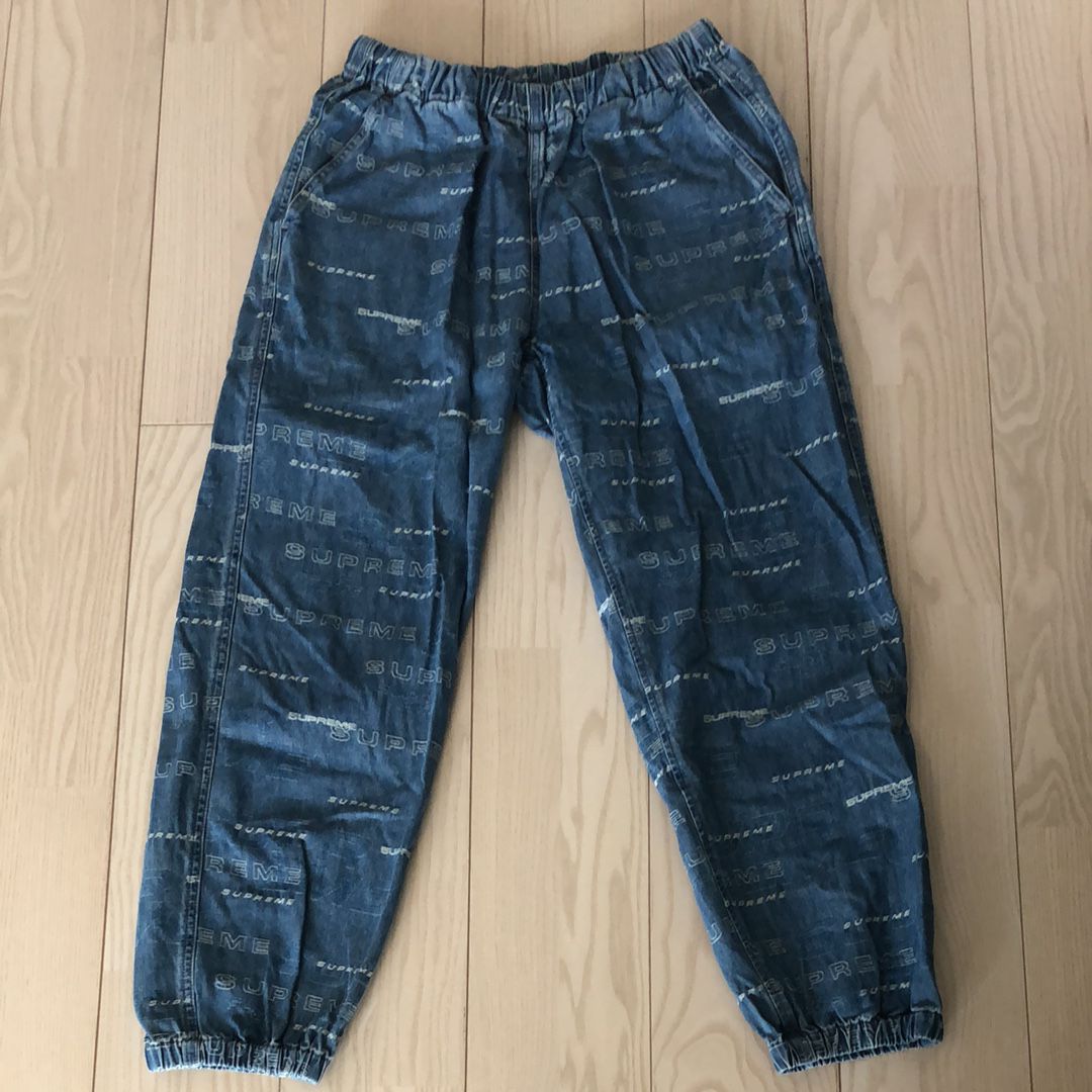 Supreme Dimensions Logo Denim Skate Pant "Blue"