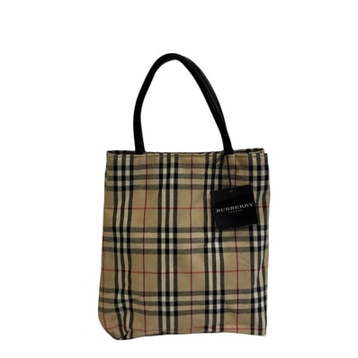 バーバリー BURBERRY ハンドバッグ ノバチェック トート マグネット開閉式 ベージュ