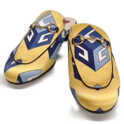 グッチ 【新品未使用】432773 プリンスタウン サテン ミュール 35