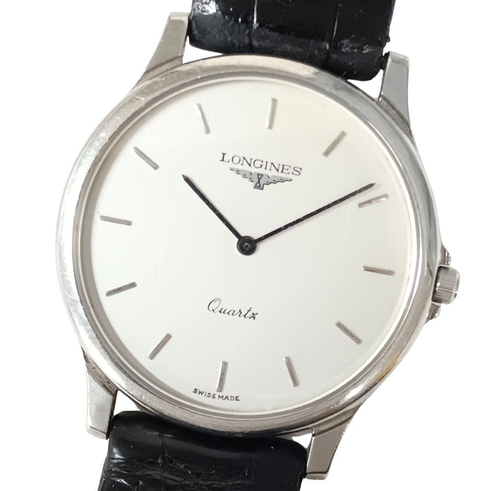 LONGINES ロンジン ステンレススチール クォーツ 革ベルトジャンク扱い 腕時計 C1016