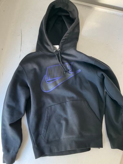 Supreme / Nike® Leather Appliqué Hooded Sweatshirt "Black"