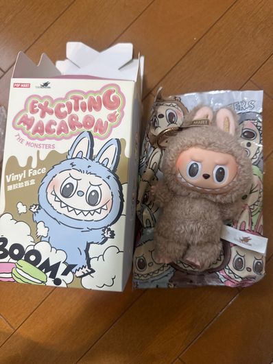 POP MART THE MONSTERS (LABUBU) Exciting Macaron Plush Series TOFFEE