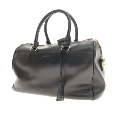 【中古】サンローランパリ SAINT LAURENT PARIS ダッフル6 CLD322049 レザー 2WAY ボストンバッグ ハンドバッグ ブラック【W30xH18xD17】【レディース】