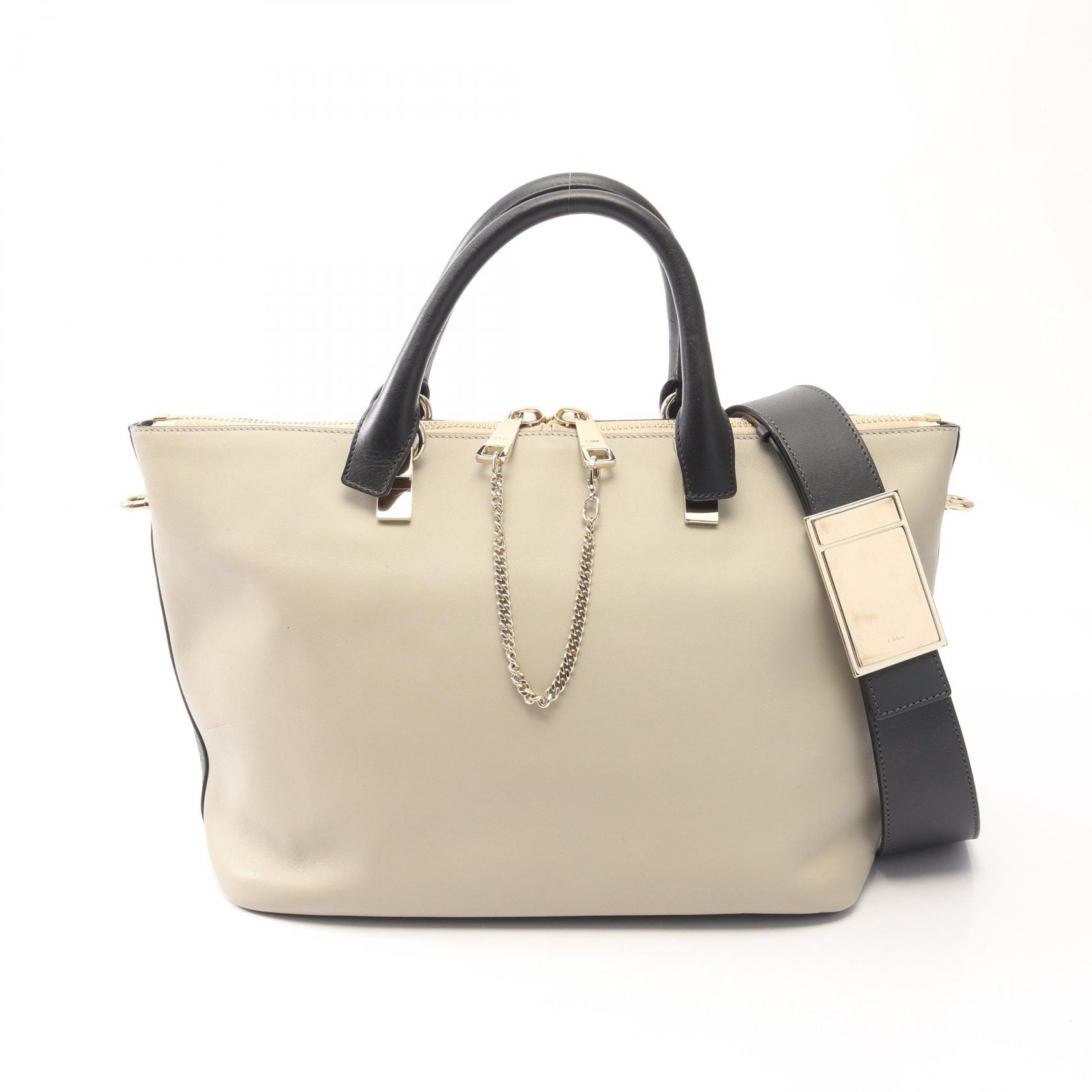 クロエ Chloe ベイリー 2WAY ハンドバッグ バッグ レザー レディース グレー系 / ブラック系 【中古】