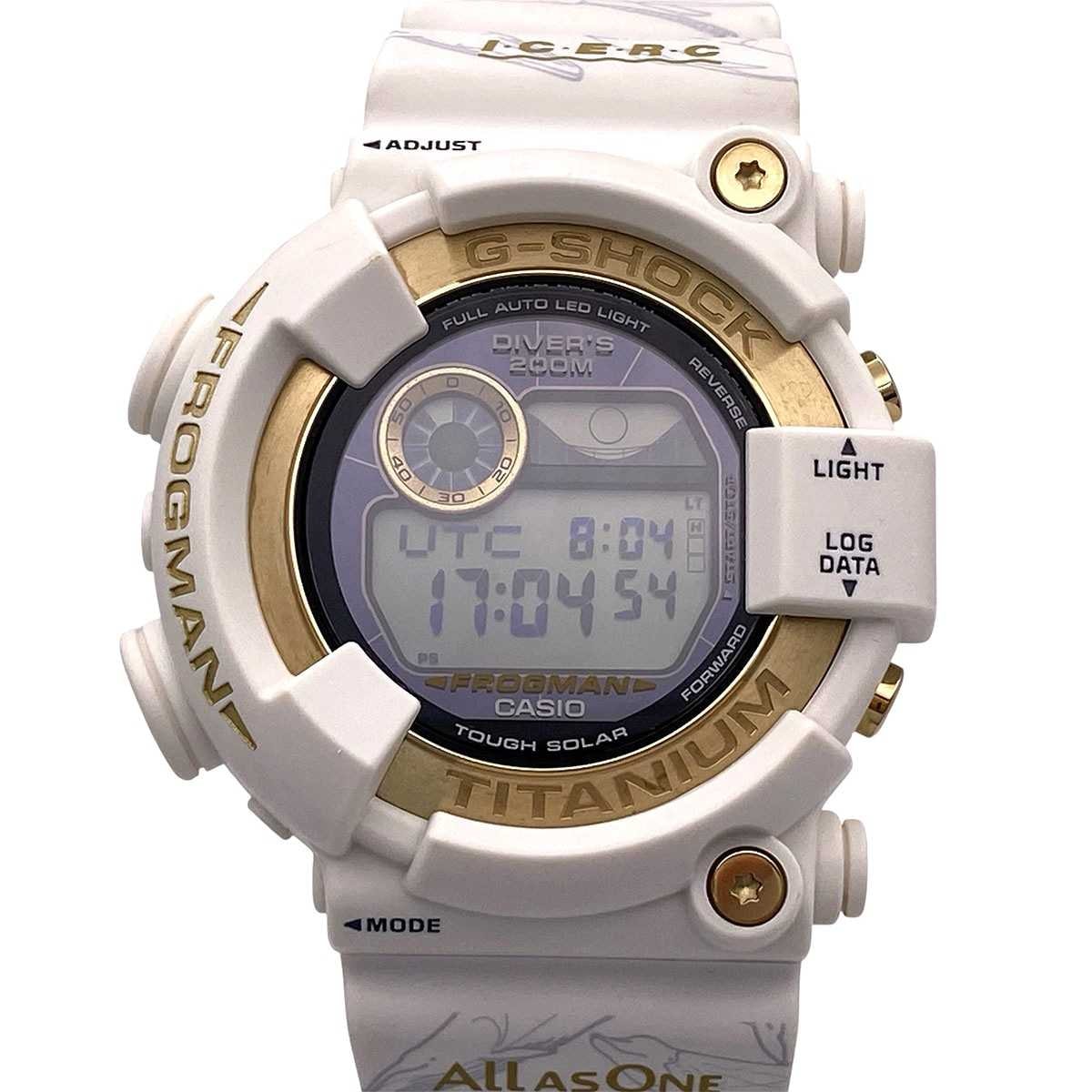 CASIO カシオ G-SHOCK MASTER OF G -SEA FROGMAN フロッグマン 腕時計 GW-8201K-7JR ホワイト ゴールド  メンズ【中古】