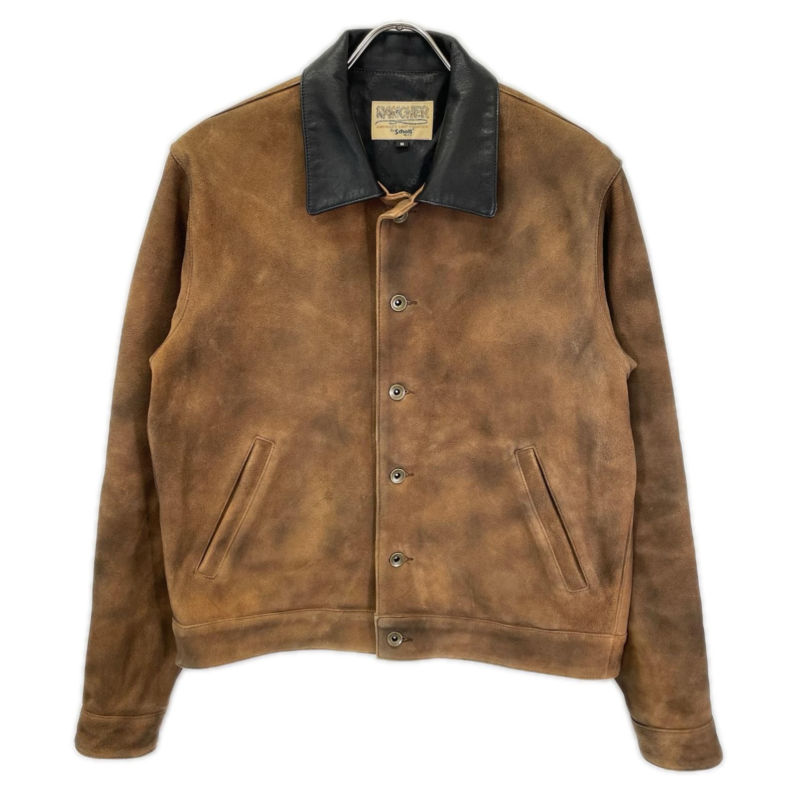 ショット 782-5250009 ブラウン NEWBIE SUEDE LEATHER JACKET M