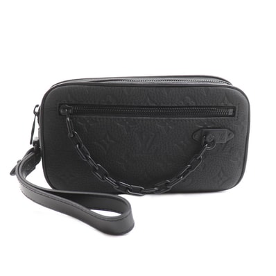 LOUIS VUITTON ルイ・ヴィトン トリヨン ポシェットヴォルガ セカンドバッグ ブラック M55703 SP2280 メンズ【中古】【美品】