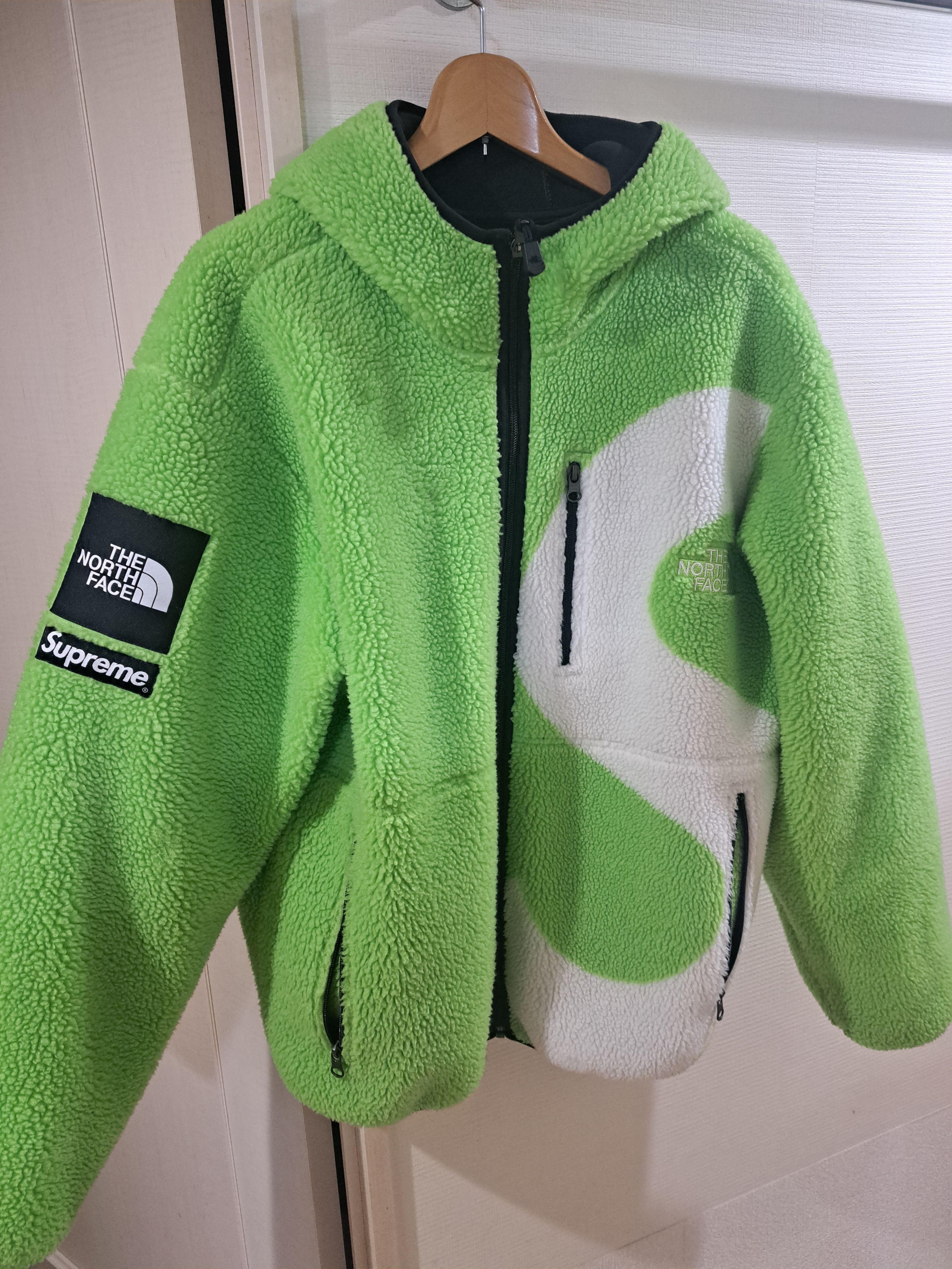 Supreme x The North Face S Logo Hooded Fleece Jacket "Green"
