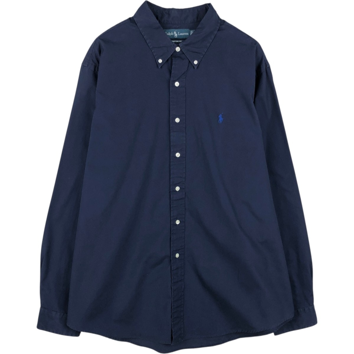 古着 ラルフローレン Ralph Lauren CUSTOM FIT 長袖 ボタンダウンシャツ メンズXXL相当/eaa676984