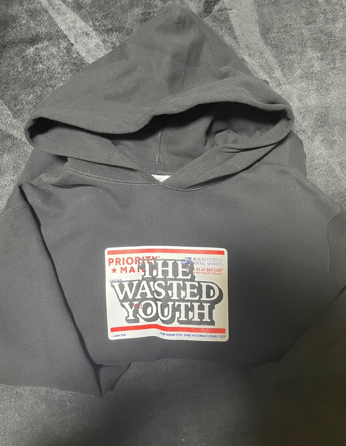 BlackEyePatch x Wasted Youth PRIORITY LABEL HOODIE "Black" / VERDY