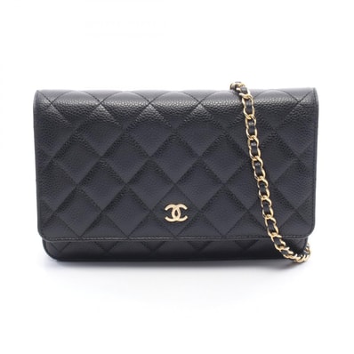 シャネル CHANEL マトラッセ ショルダーバッグ バッグ キャビアスキン(グレインドカーフ) レディース ブラック系 AP0250 【中古】